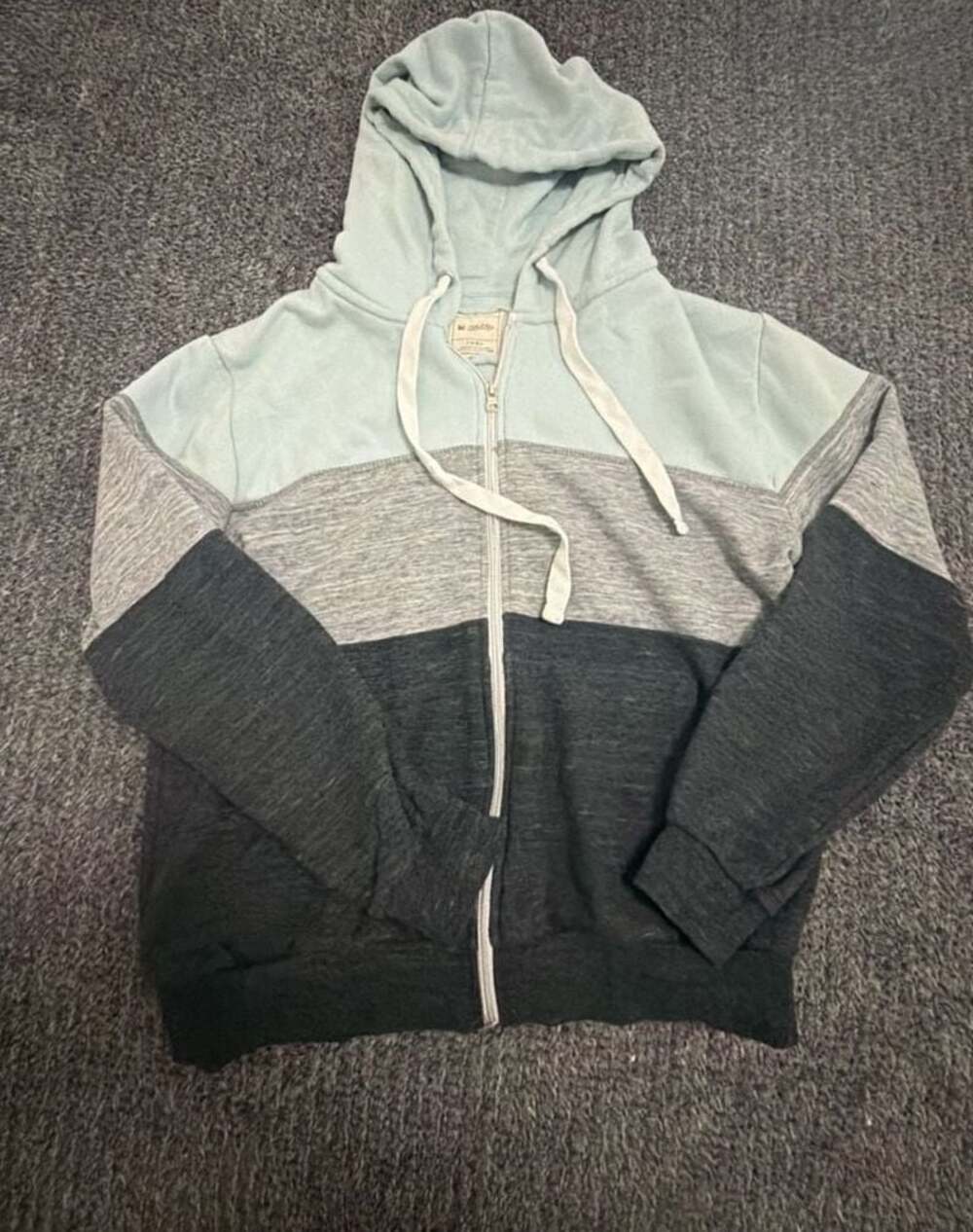 Doublju Women's Lightweight Color Block Zip-Up Hoodie Jacket